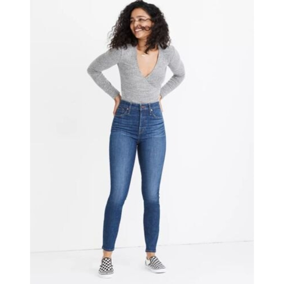 Madewell Denim - MADEWELL size 29 Curvy High-Rise Skinny Jeans in Moreaux Wash AA621